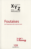 Revue XYZ de la nouvelle, no 109